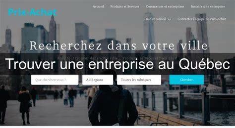 trouver entreprise quebec.